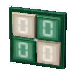 Modern Wall Clock (Green Tone) NL Model.png