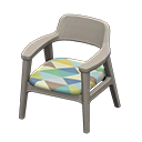 Nordic Chair (Gray - Triangles) NH Icon.png