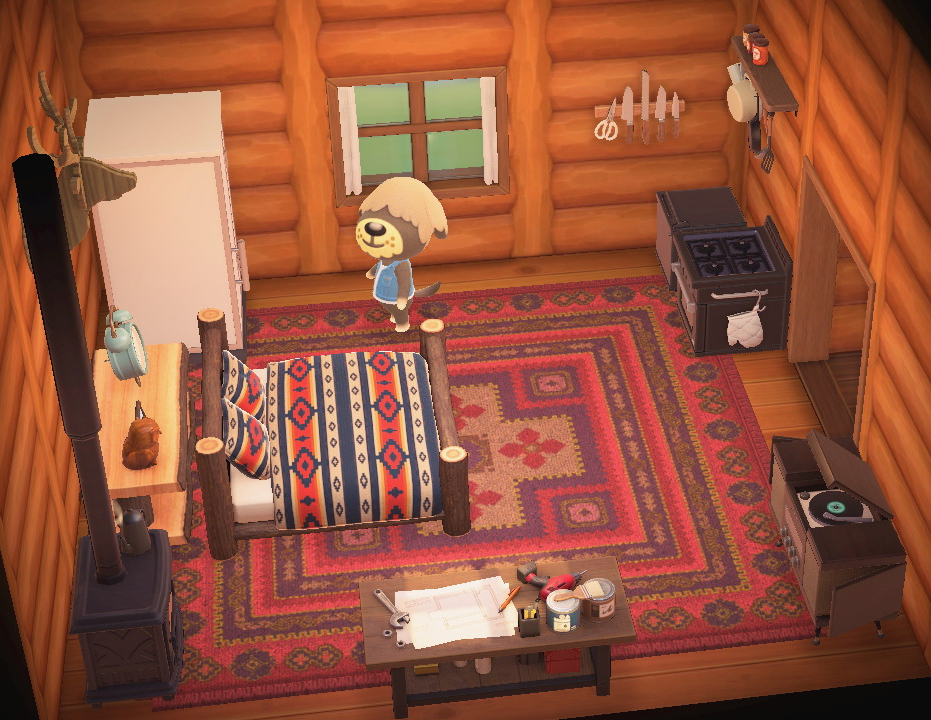 Interior of Shep's house in Animal Crossing: New Horizons