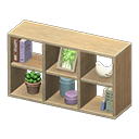 Open Wooden Shelves (Ash - Forest Photo) NH Icon.png