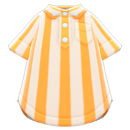 Vertical-stripes shirt's Orange variant