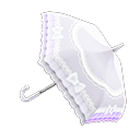 White shiny-bows parasol