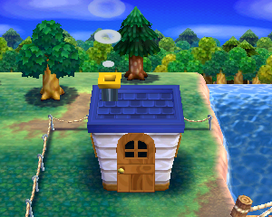 Default exterior of Lyle's house in Animal Crossing: Happy Home Designer