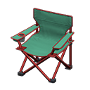 Outdoor folding chair's Red variant
