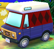 Exterior of Rover's RV in Animal Crossing: New Leaf