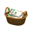 Rattan towel basket