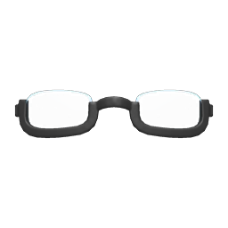 Bottom-Rimmed Glasses (Black) NH Icon.png
