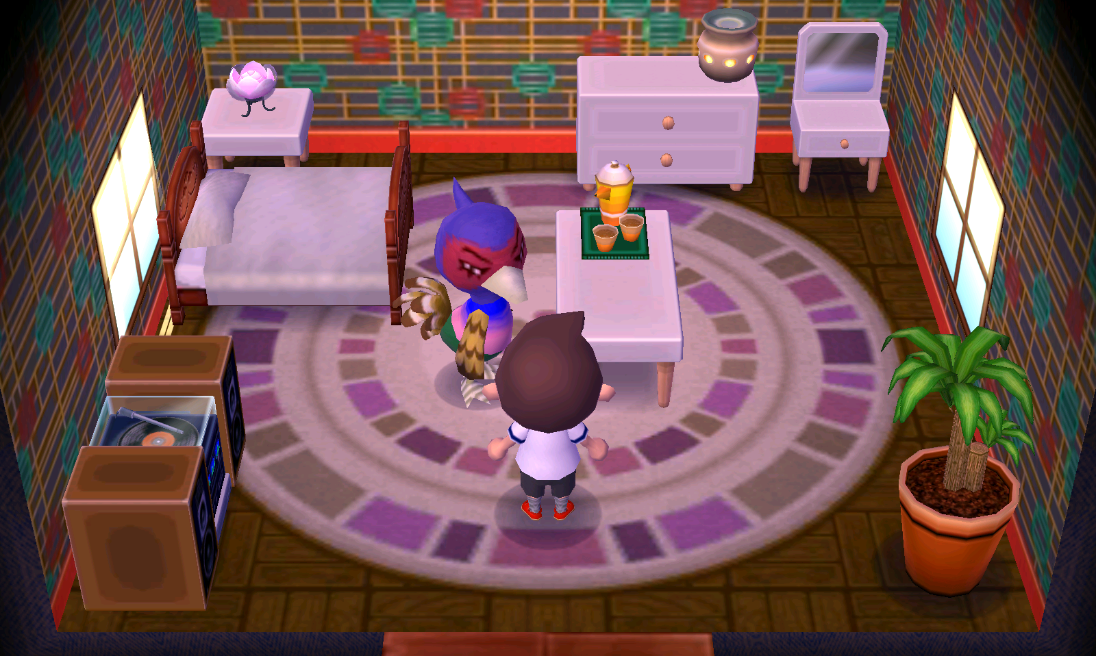 Interior of Phil's house in Animal Crossing: New Leaf