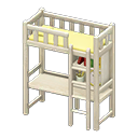 Loft Bed with Desk (White - Yellow) NH Icon.png