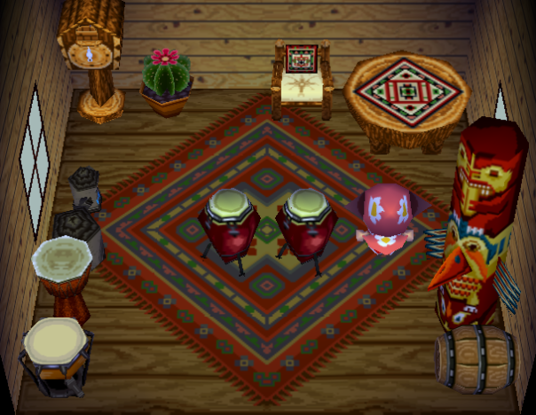 Interior of Louie's house in Animal Crossing