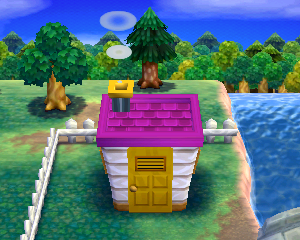 Default exterior of Portia's house in Animal Crossing: Happy Home Designer