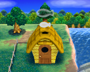 Default exterior of Zucker's house in Animal Crossing: Happy Home Designer