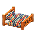 Log Bed (Orange Wood - Geometric Print) NH Icon.png