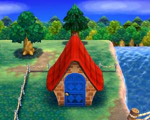Default exterior of Elmer's house in Animal Crossing: Happy Home Designer