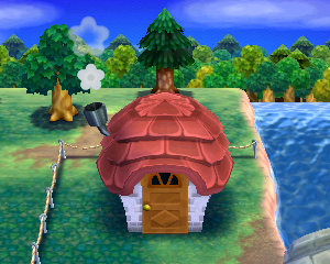 Default exterior of Gayle's house in Animal Crossing: Happy Home Designer
