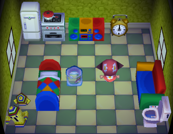 Interior of Hugh's house in Animal Crossing