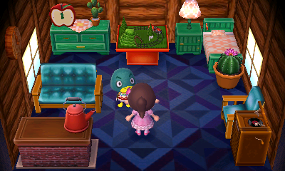 Interior of Drake's house in Animal Crossing: New Leaf