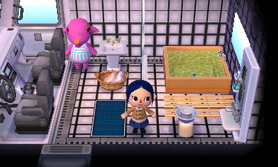 Interior of Paolo's RV in Animal Crossing: New Leaf