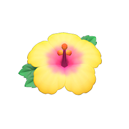 hibiscus hairpin (Yellow)