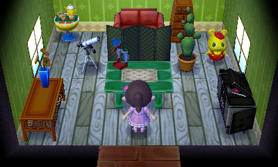 Interior of Holden's house in Animal Crossing: New Leaf