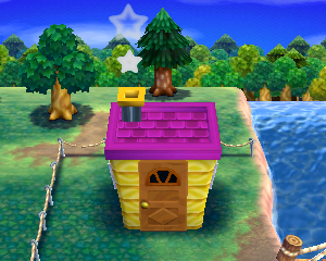 Default exterior of Shep's house in Animal Crossing: Happy Home Designer