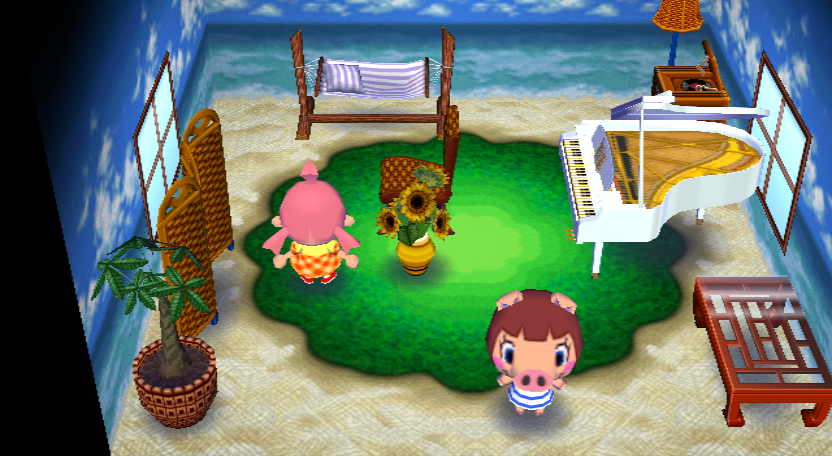 Interior of Peggy's house in Animal Crossing: City Folk