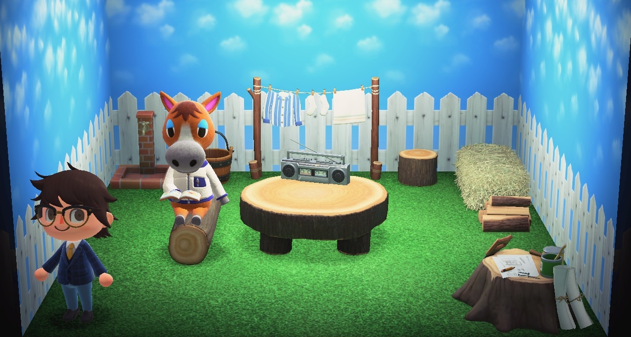 Interior of Elmer's house in Animal Crossing: New Horizons