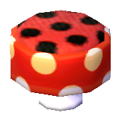Polka-Dot Stool (Red and White - Pop Black) NL Model.png