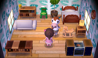 Interior of Papi's house in Animal Crossing: New Leaf