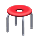 Donut Stool (Silver - Red) NH Icon.png