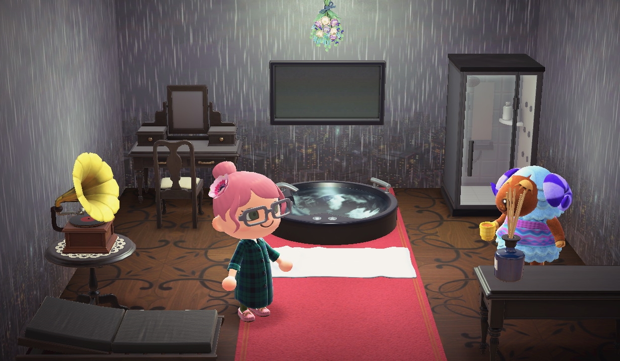 Interior of Baabara's house in Animal Crossing: New Horizons