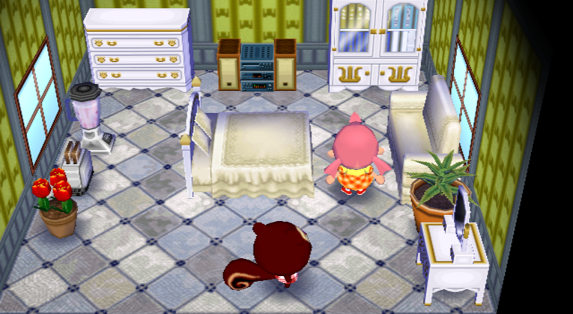 Interior of Pecan's house in Animal Crossing: City Folk