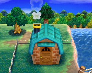 Default exterior of Shari's house in Animal Crossing: Happy Home Designer