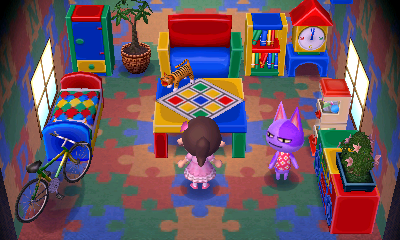 Interior of Bob's house in Animal Crossing: New Leaf
