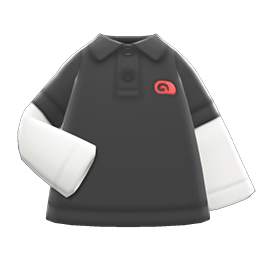 Layered Polo Shirt (Black) NH Icon.png