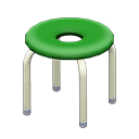 Donut Stool (White - Green) NH Icon.png