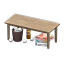 Sloppy Table (Ash Brown - Travel) NH Icon.png