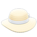 Wide-brim straw hat