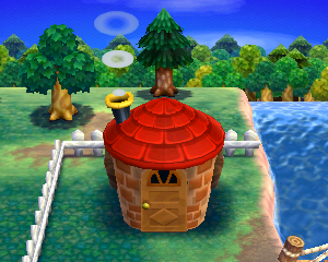 Default exterior of Cheri's house in Animal Crossing: Happy Home Designer