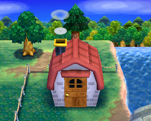 Default exterior of Chevre's house in Animal Crossing: Happy Home Designer