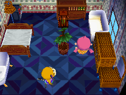 Interior of Tammi's house in Animal Crossing: Wild World