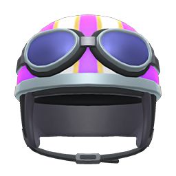 Helmet with goggles's Purple variant