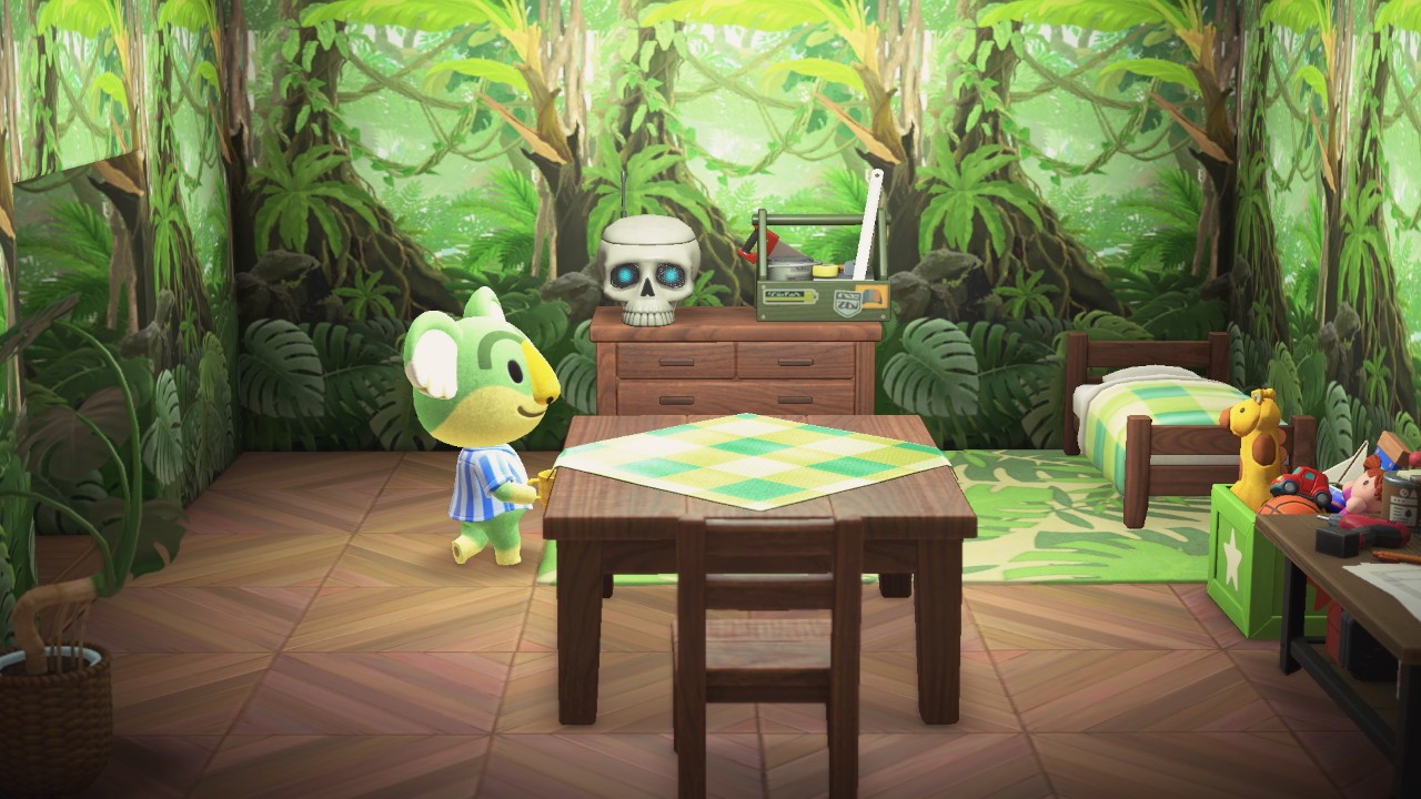 Interior of Lyman's house in Animal Crossing: New Horizons