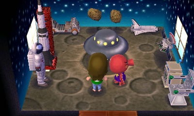 Interior of Octavian's house in Animal Crossing: New Leaf