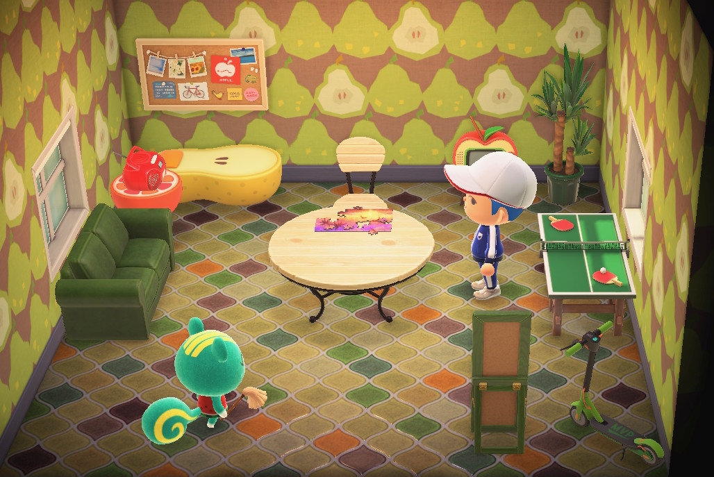Interior of Nibbles's house in Animal Crossing: New Horizons