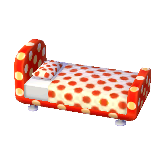 Polka-Dot Bed (Red and White - Red and White) NL Model.png