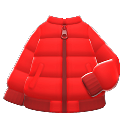 chaqueta acolchada (Rojo)