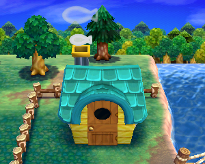 Default exterior of Filbert's house in Animal Crossing: Happy Home Designer