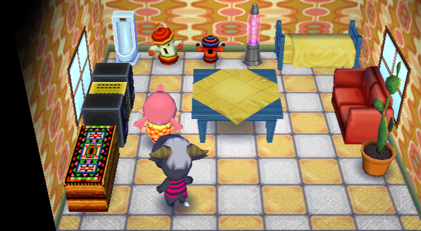 Interior of Rodeo's house in Animal Crossing: City Folk