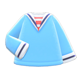 Sailor-Style Shirt (Light Blue) NH Icon.png